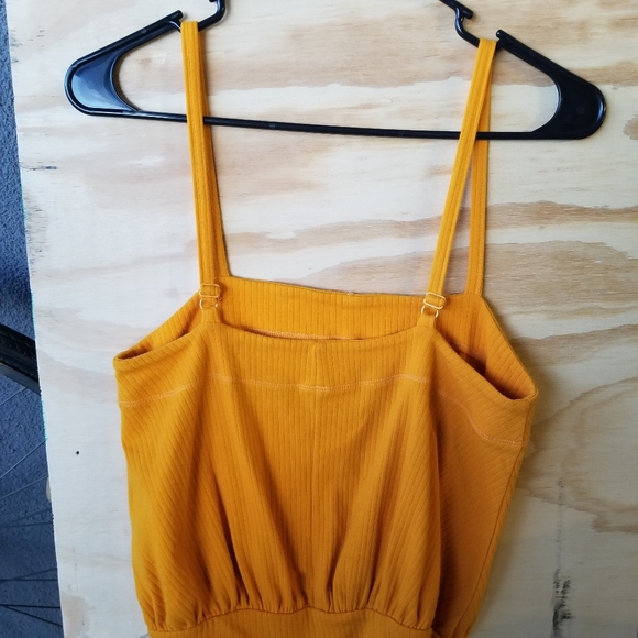 Free People onesie mustard yellow top - Picture 8 of 8